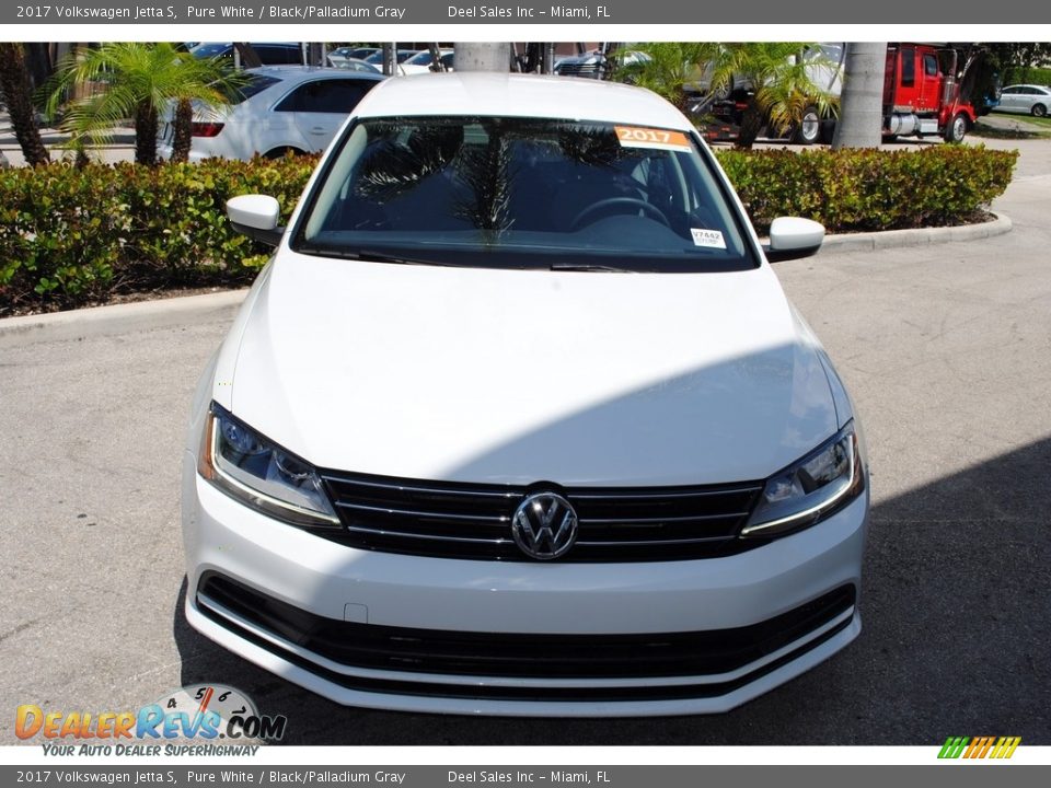 2017 Volkswagen Jetta S Pure White / Black/Palladium Gray Photo #3
