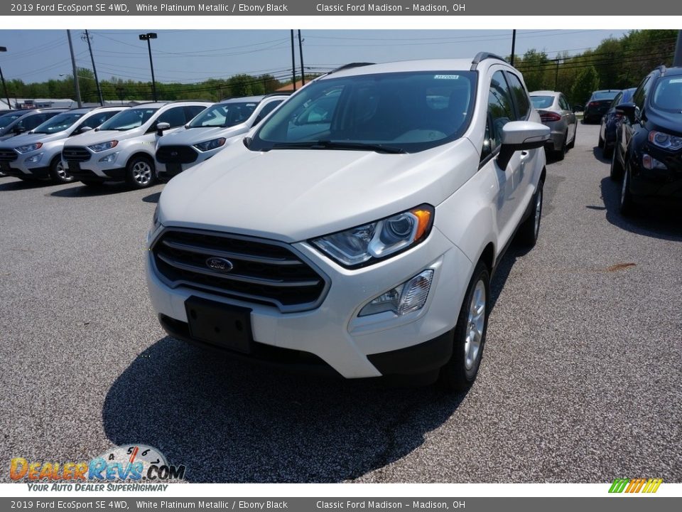 2019 Ford EcoSport SE 4WD White Platinum Metallic / Ebony Black Photo #1