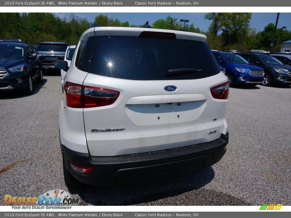 2019 Ford EcoSport SE 4WD White Platinum Metallic / Ebony Black Photo #3