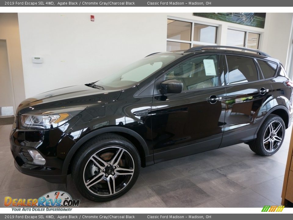 2019 Ford Escape SEL 4WD Agate Black / Chromite Gray/Charcoal Black Photo #2