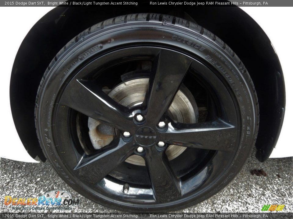 2015 Dodge Dart SXT Bright White / Black/Light Tungsten Accent Stitching Photo #9