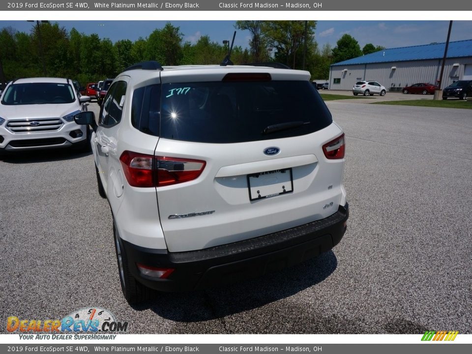 2019 Ford EcoSport SE 4WD White Platinum Metallic / Ebony Black Photo #3