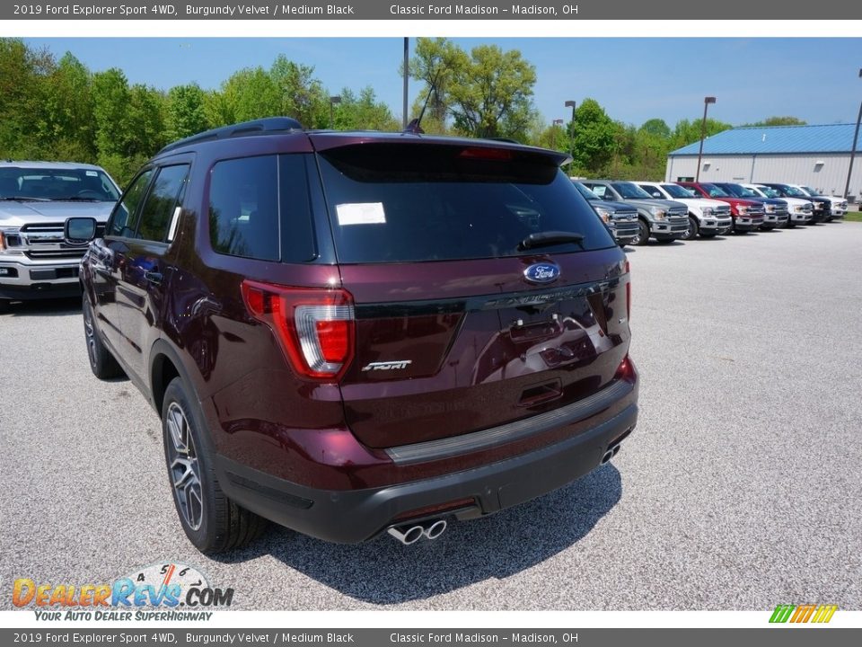 2019 Ford Explorer Sport 4WD Burgundy Velvet / Medium Black Photo #3