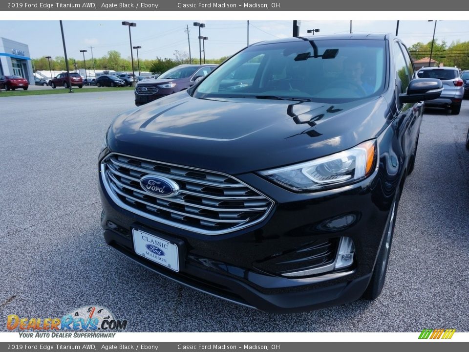 2019 Ford Edge Titanium AWD Agate Black / Ebony Photo #1