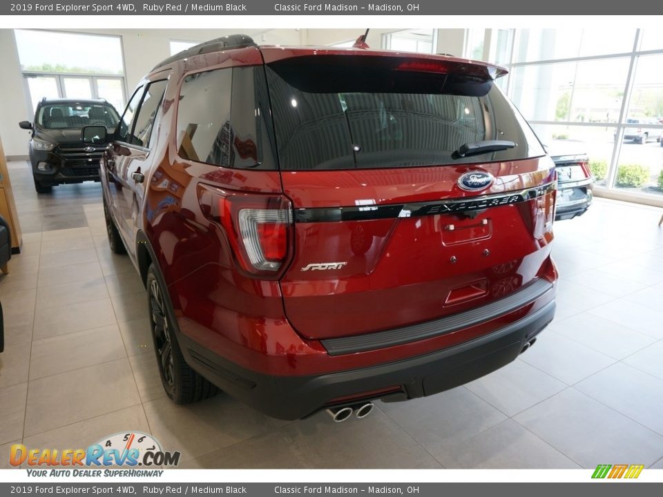 2019 Ford Explorer Sport 4WD Ruby Red / Medium Black Photo #3