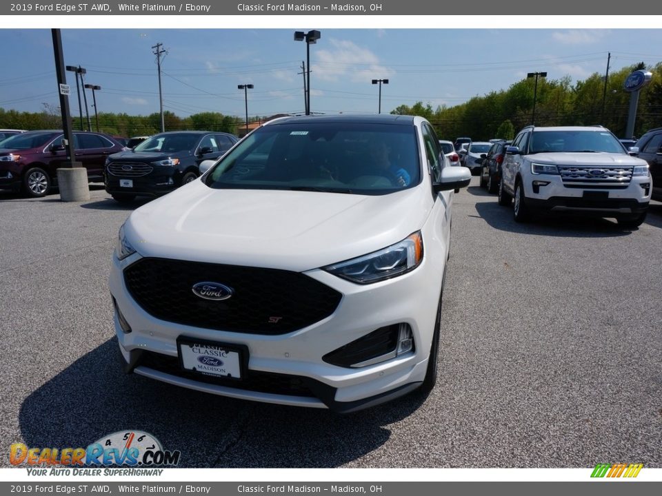 2019 Ford Edge ST AWD White Platinum / Ebony Photo #1