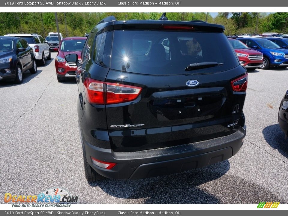2019 Ford EcoSport SE 4WD Shadow Black / Ebony Black Photo #3
