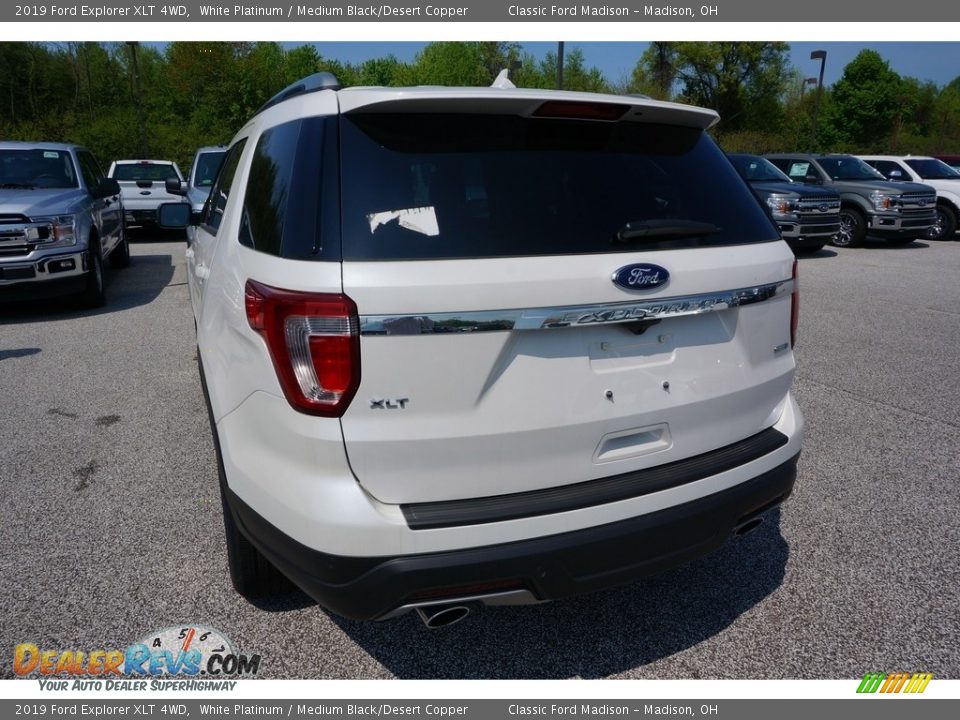 2019 Ford Explorer XLT 4WD White Platinum / Medium Black/Desert Copper Photo #3