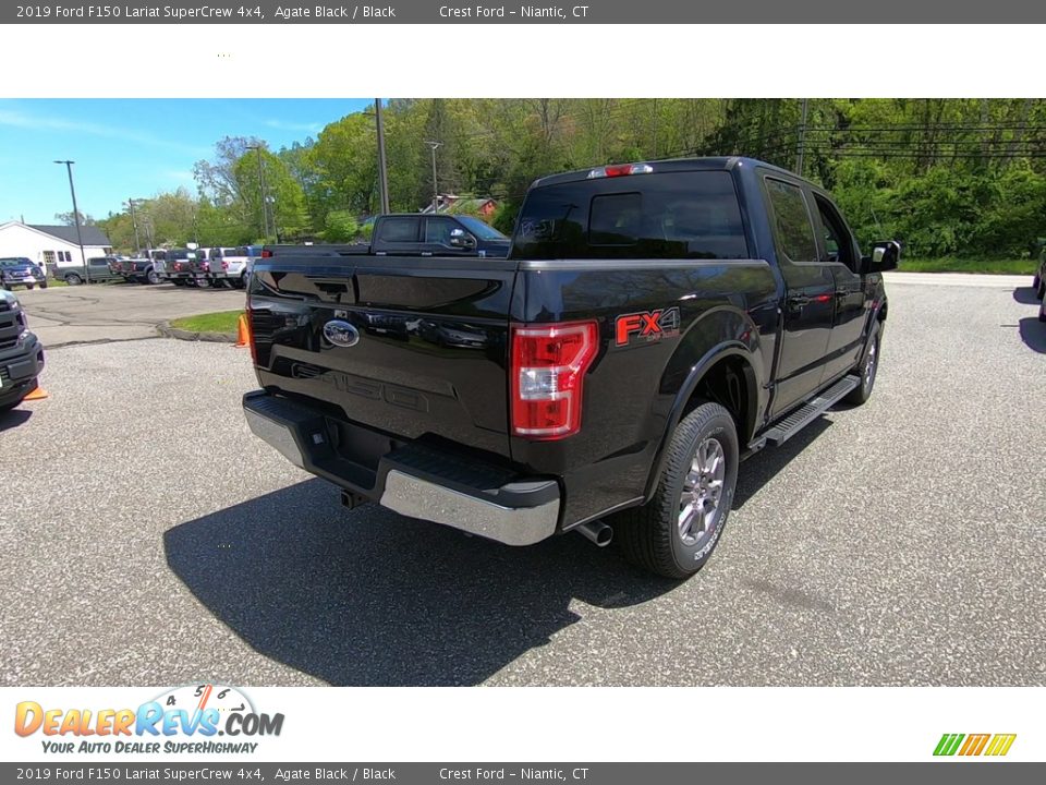 2019 Ford F150 Lariat SuperCrew 4x4 Agate Black / Black Photo #7