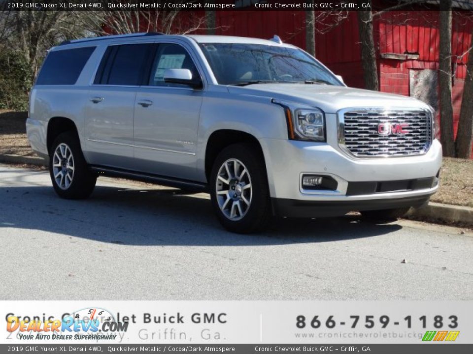 2019 GMC Yukon XL Denali 4WD Quicksilver Metallic / Cocoa/Dark Atmospere Photo #1