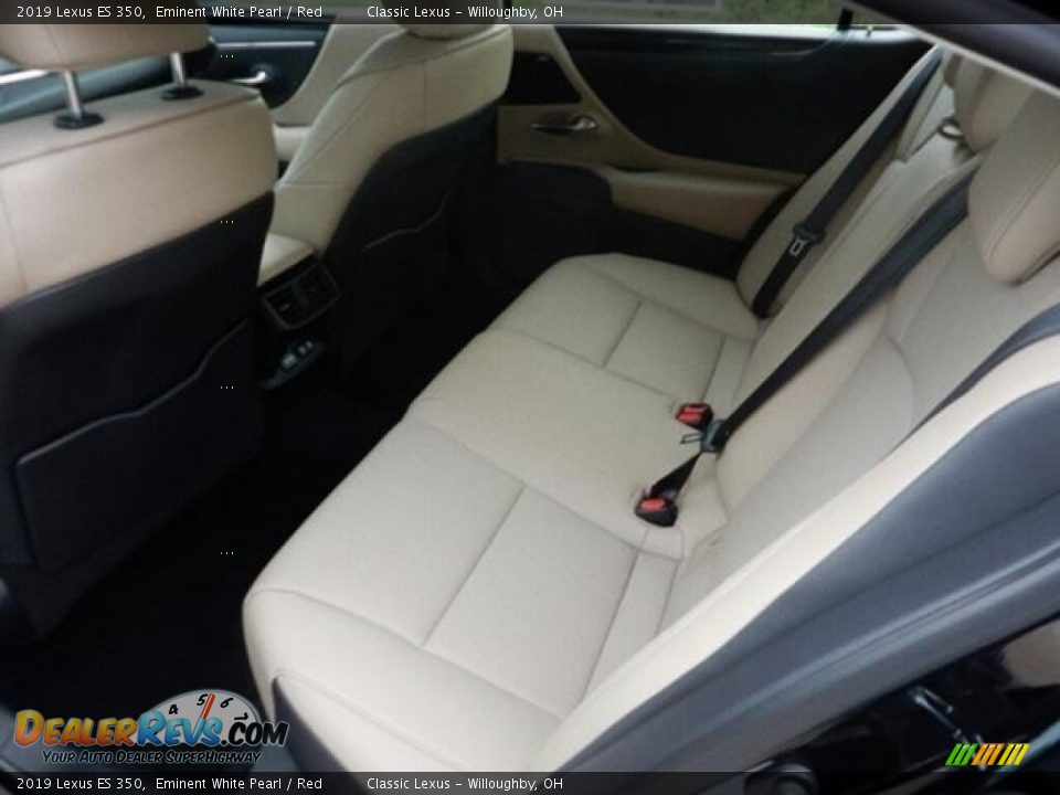 2019 Lexus ES 350 Eminent White Pearl / Red Photo #3
