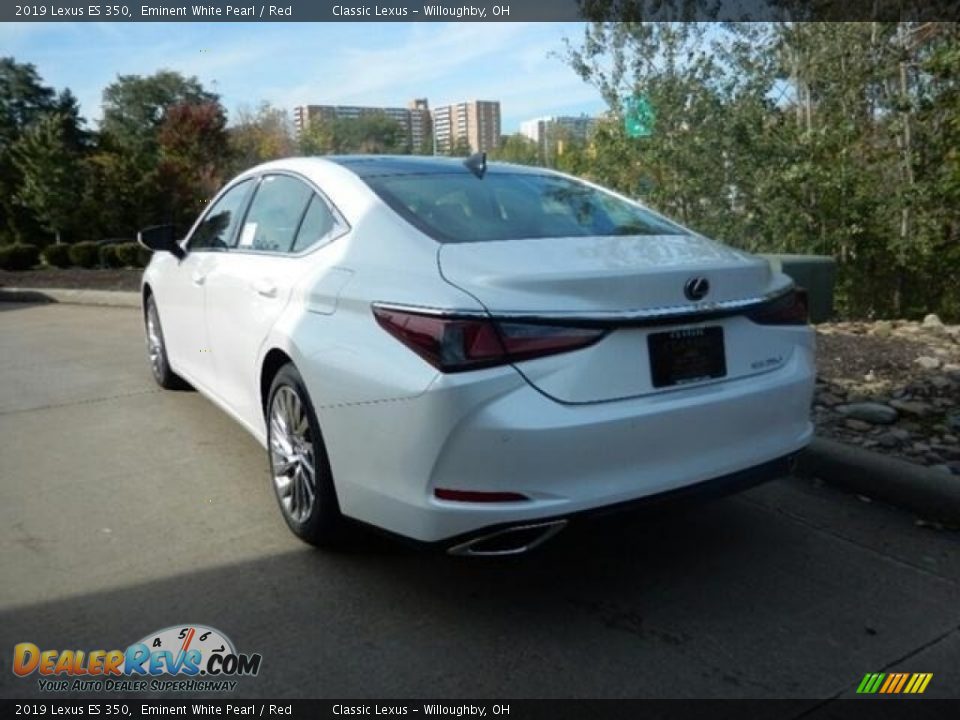 2019 Lexus ES 350 Eminent White Pearl / Red Photo #4