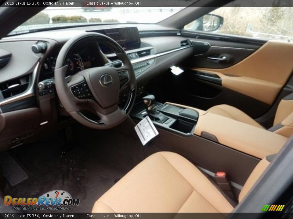 2019 Lexus ES 350 Obsidian / Flaxen Photo #2