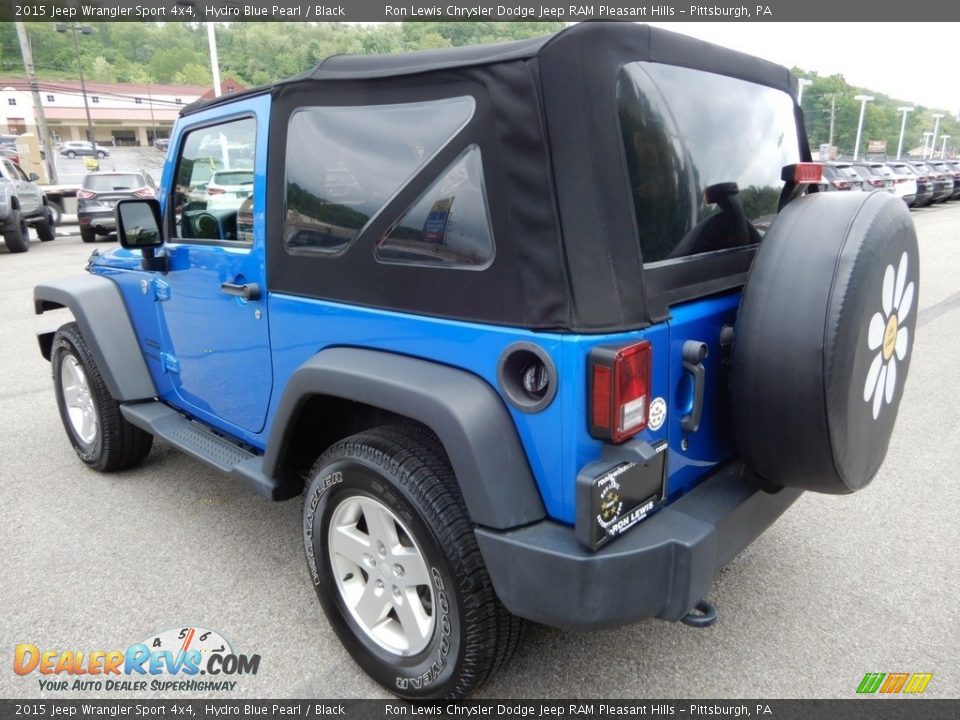 2015 Jeep Wrangler Sport 4x4 Hydro Blue Pearl / Black Photo #3