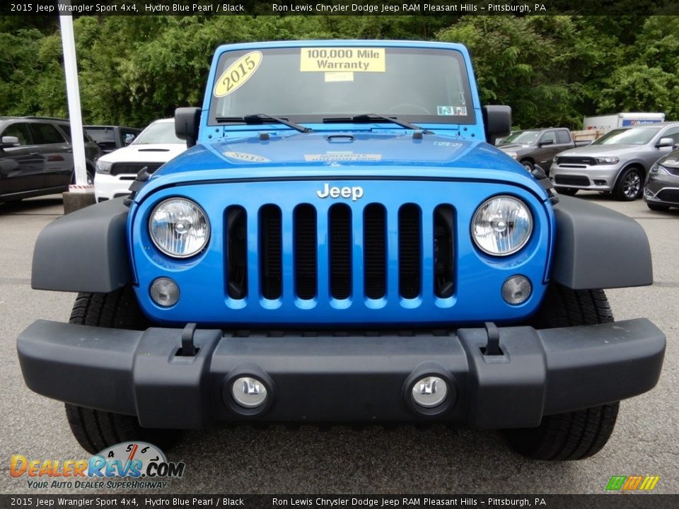 2015 Jeep Wrangler Sport 4x4 Hydro Blue Pearl / Black Photo #9