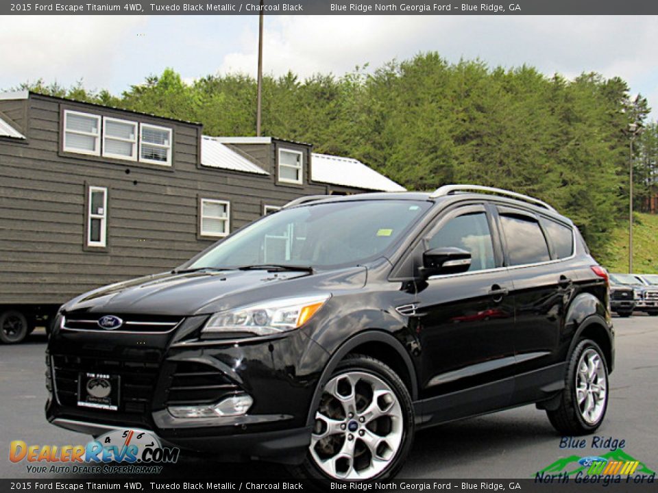 2015 Ford Escape Titanium 4WD Tuxedo Black Metallic / Charcoal Black Photo #1