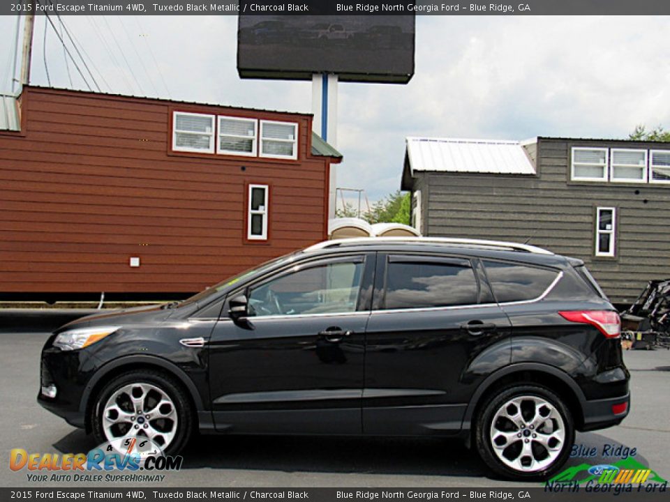 2015 Ford Escape Titanium 4WD Tuxedo Black Metallic / Charcoal Black Photo #2
