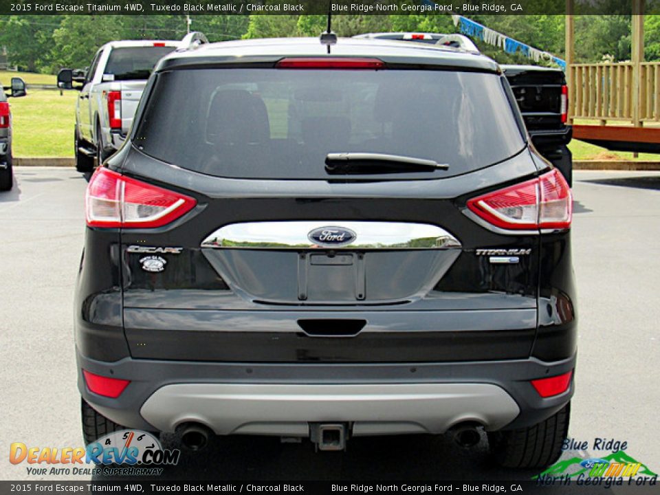 2015 Ford Escape Titanium 4WD Tuxedo Black Metallic / Charcoal Black Photo #4