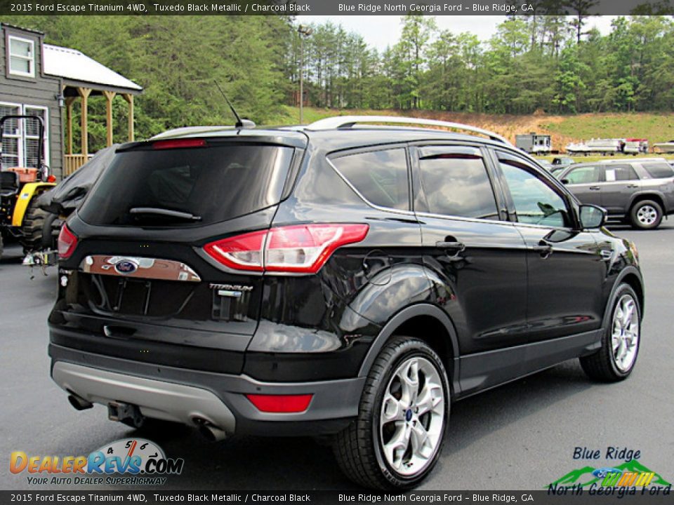 2015 Ford Escape Titanium 4WD Tuxedo Black Metallic / Charcoal Black Photo #5