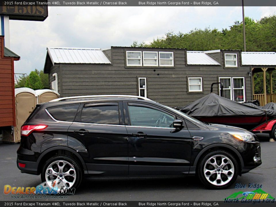 2015 Ford Escape Titanium 4WD Tuxedo Black Metallic / Charcoal Black Photo #6