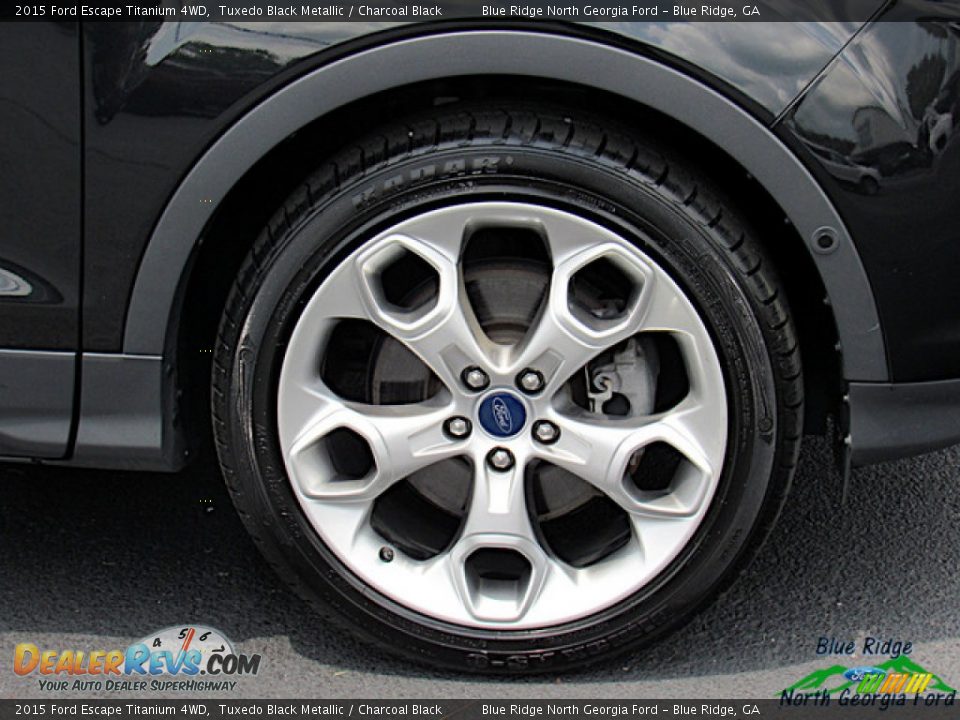 2015 Ford Escape Titanium 4WD Tuxedo Black Metallic / Charcoal Black Photo #9