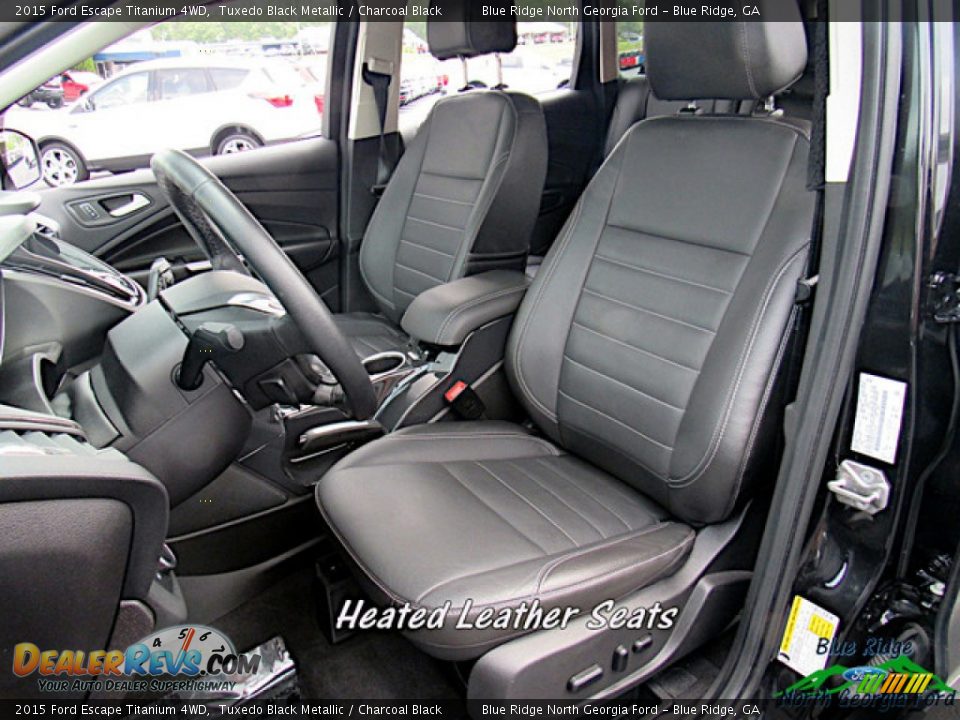 2015 Ford Escape Titanium 4WD Tuxedo Black Metallic / Charcoal Black Photo #10
