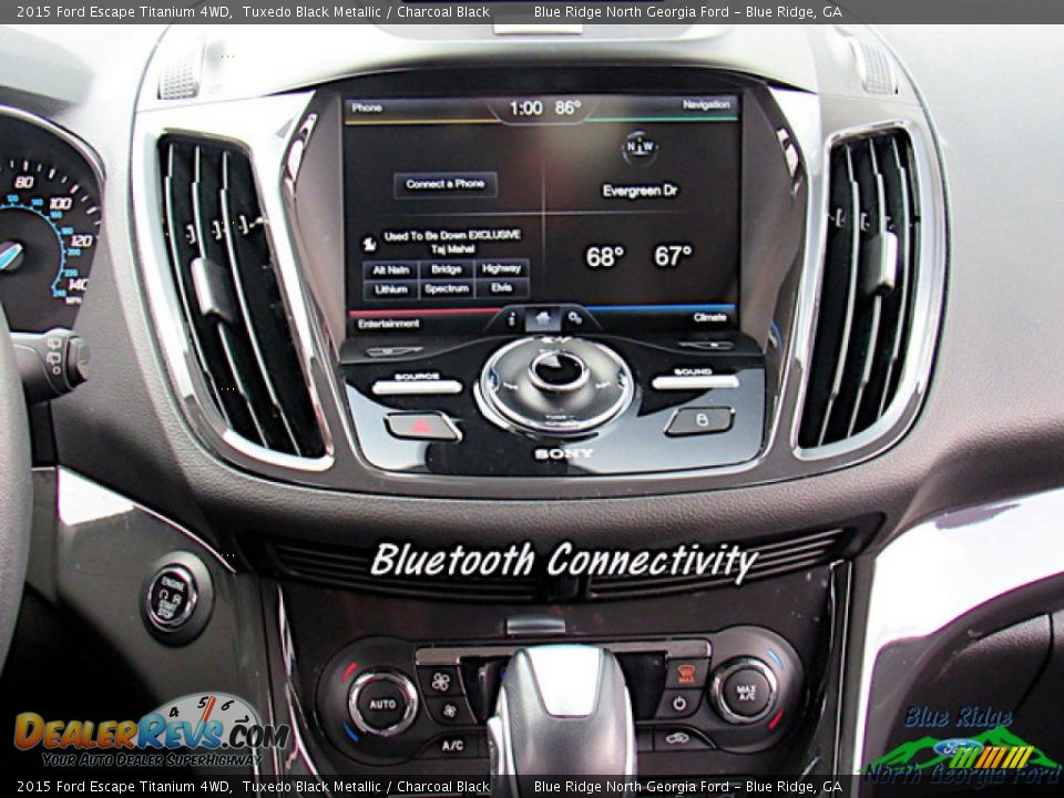 2015 Ford Escape Titanium 4WD Tuxedo Black Metallic / Charcoal Black Photo #15