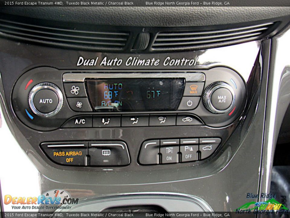 2015 Ford Escape Titanium 4WD Tuxedo Black Metallic / Charcoal Black Photo #19