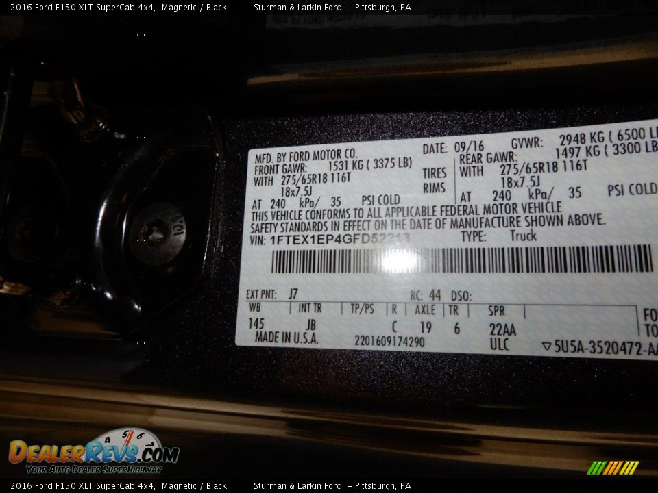 2016 Ford F150 XLT SuperCab 4x4 Magnetic / Black Photo #19