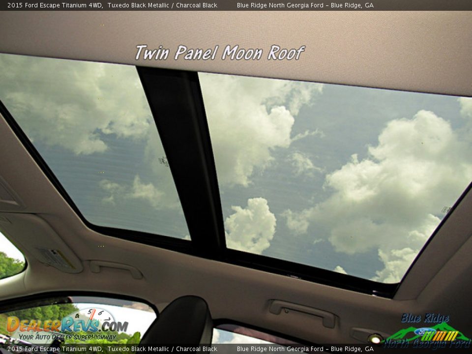 2015 Ford Escape Titanium 4WD Tuxedo Black Metallic / Charcoal Black Photo #22