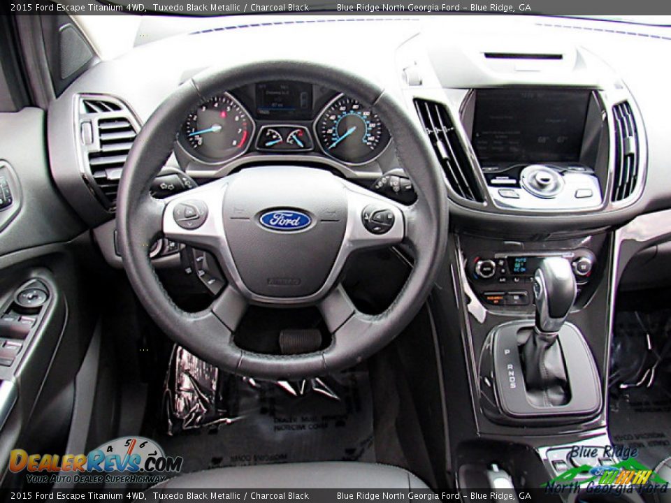 2015 Ford Escape Titanium 4WD Tuxedo Black Metallic / Charcoal Black Photo #23