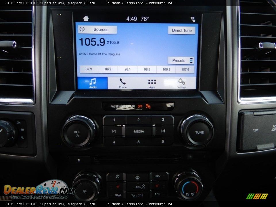 2016 Ford F150 XLT SuperCab 4x4 Magnetic / Black Photo #24