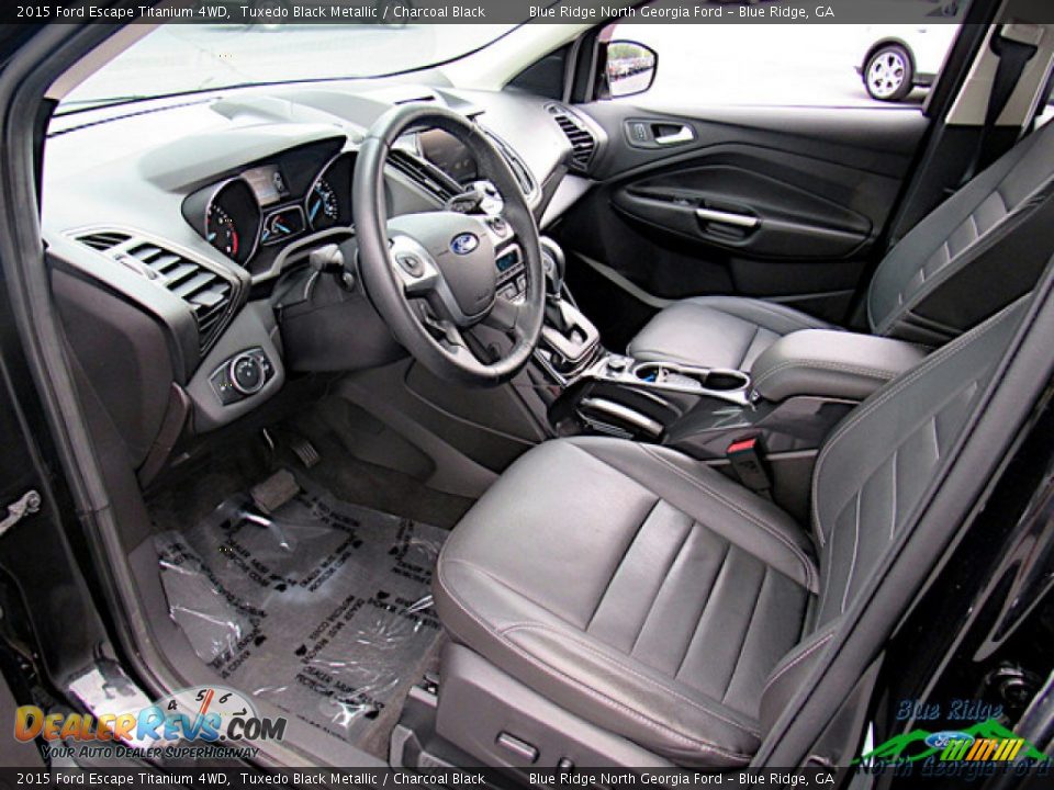 2015 Ford Escape Titanium 4WD Tuxedo Black Metallic / Charcoal Black Photo #28