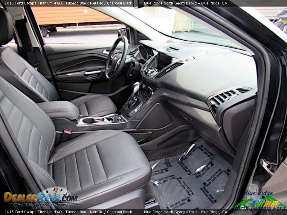 2015 Ford Escape Titanium 4WD Tuxedo Black Metallic / Charcoal Black Photo #29