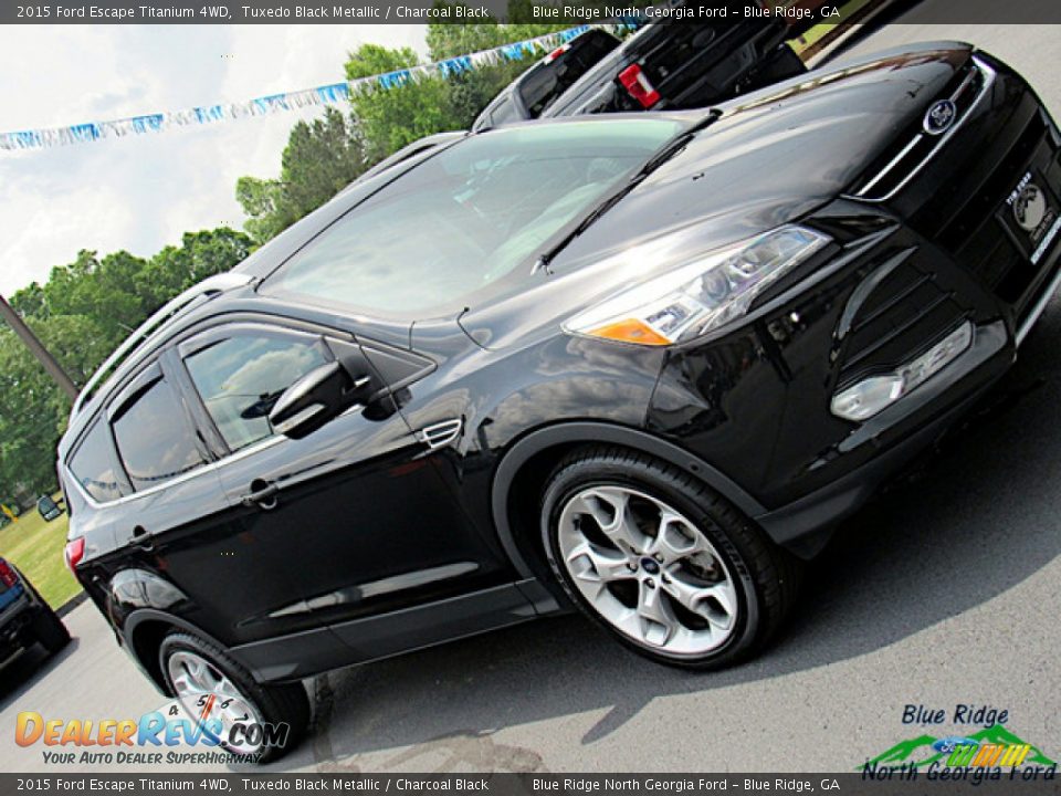 2015 Ford Escape Titanium 4WD Tuxedo Black Metallic / Charcoal Black Photo #32