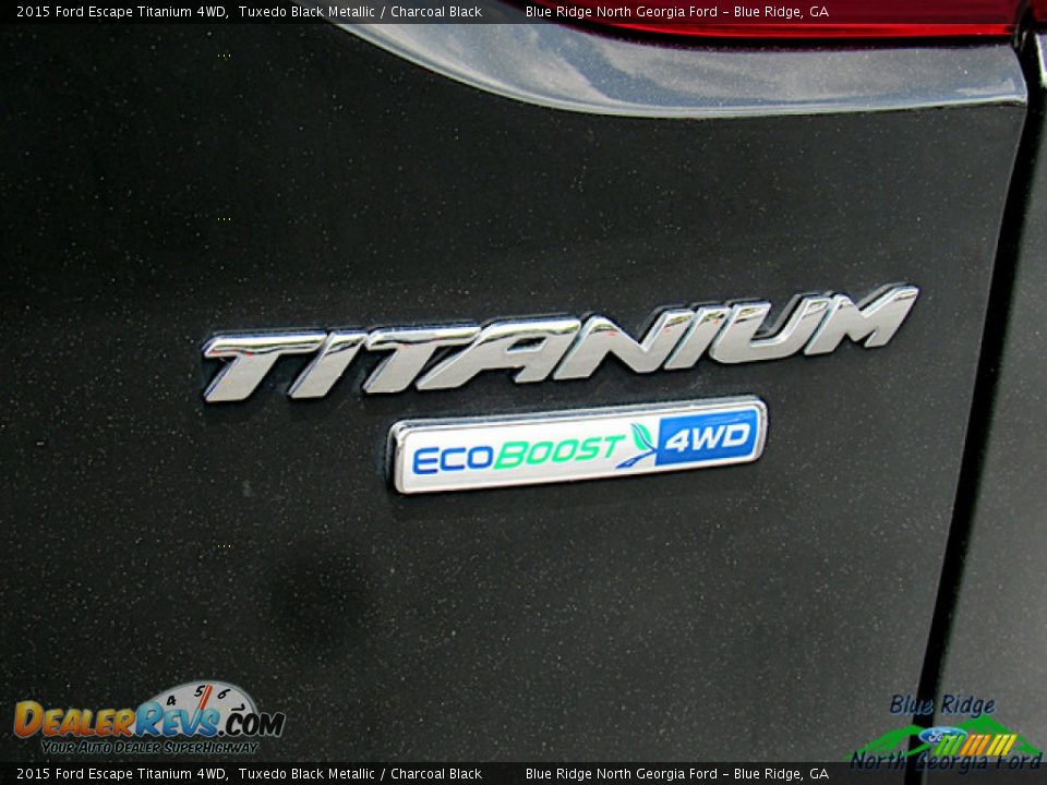 2015 Ford Escape Titanium 4WD Tuxedo Black Metallic / Charcoal Black Photo #36