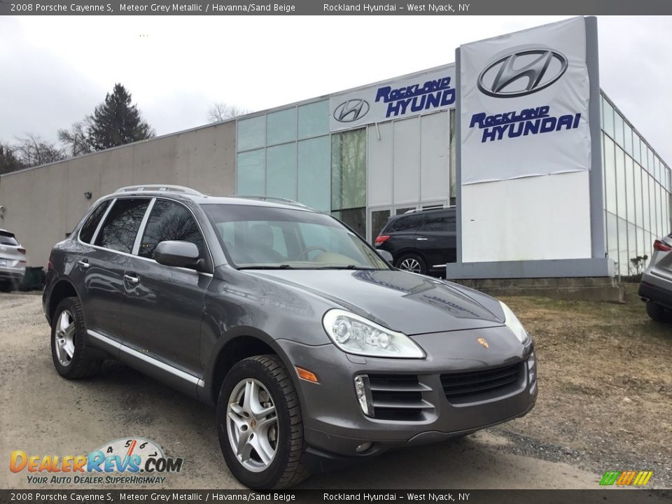 2008 Porsche Cayenne S Meteor Grey Metallic / Havanna/Sand Beige Photo #1
