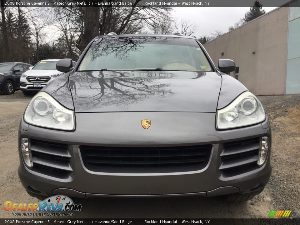 2008 Porsche Cayenne S Meteor Grey Metallic / Havanna/Sand Beige Photo #2