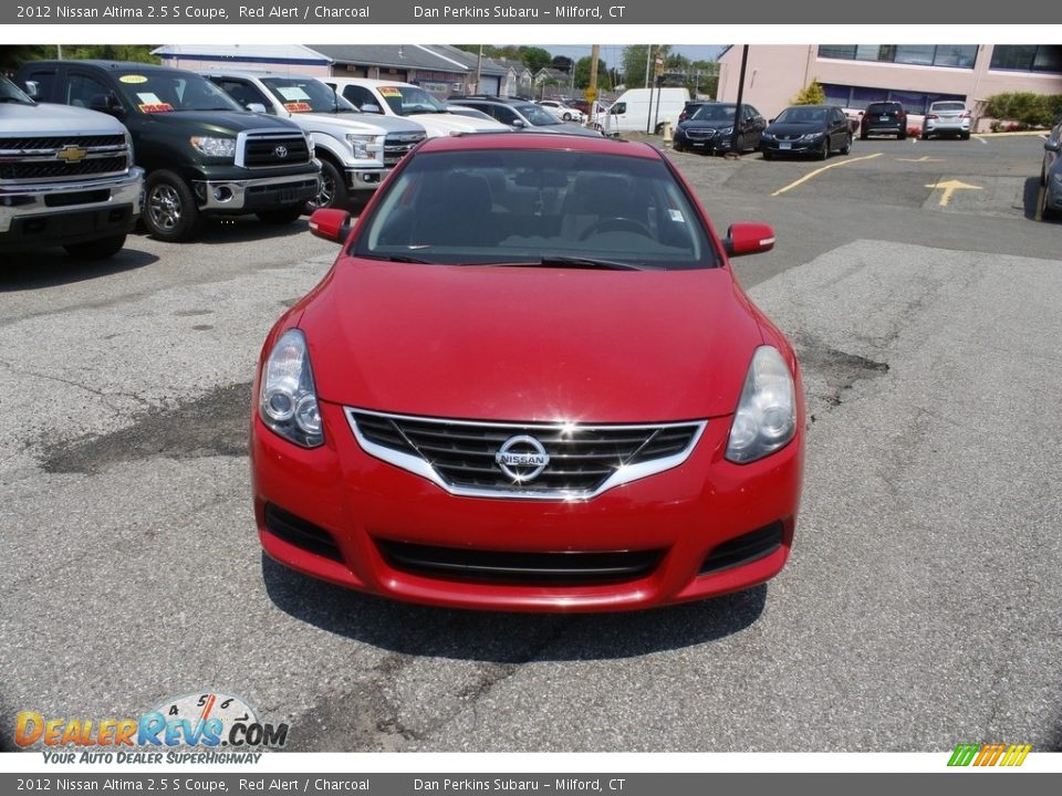 2012 Nissan Altima 2.5 S Coupe Red Alert / Charcoal Photo #2