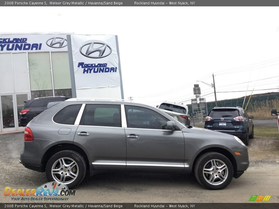 2008 Porsche Cayenne S Meteor Grey Metallic / Havanna/Sand Beige Photo #3