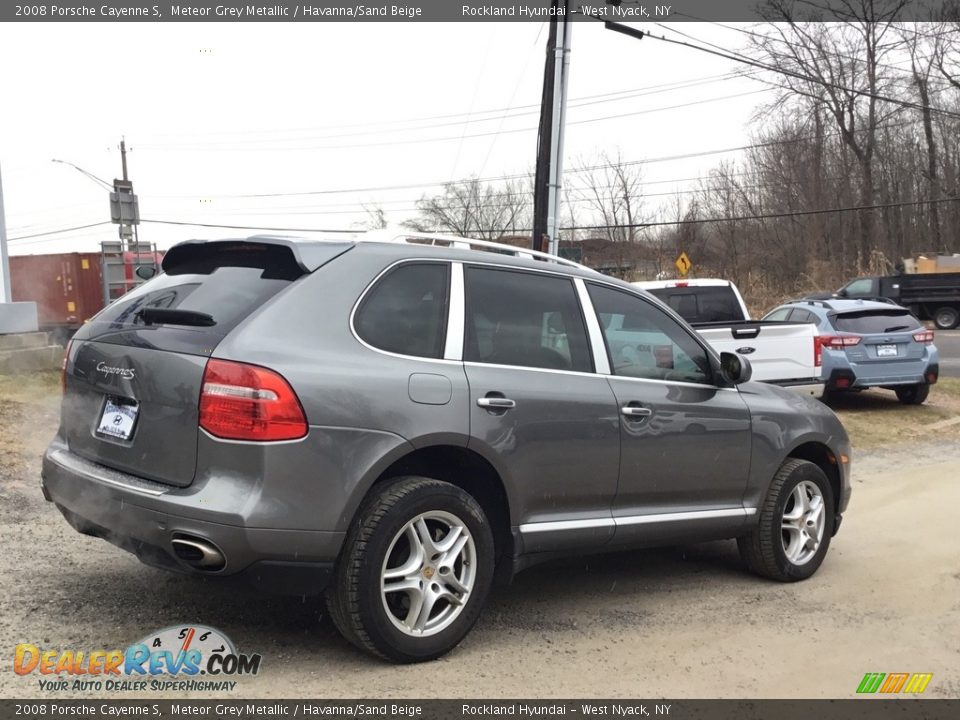 2008 Porsche Cayenne S Meteor Grey Metallic / Havanna/Sand Beige Photo #4