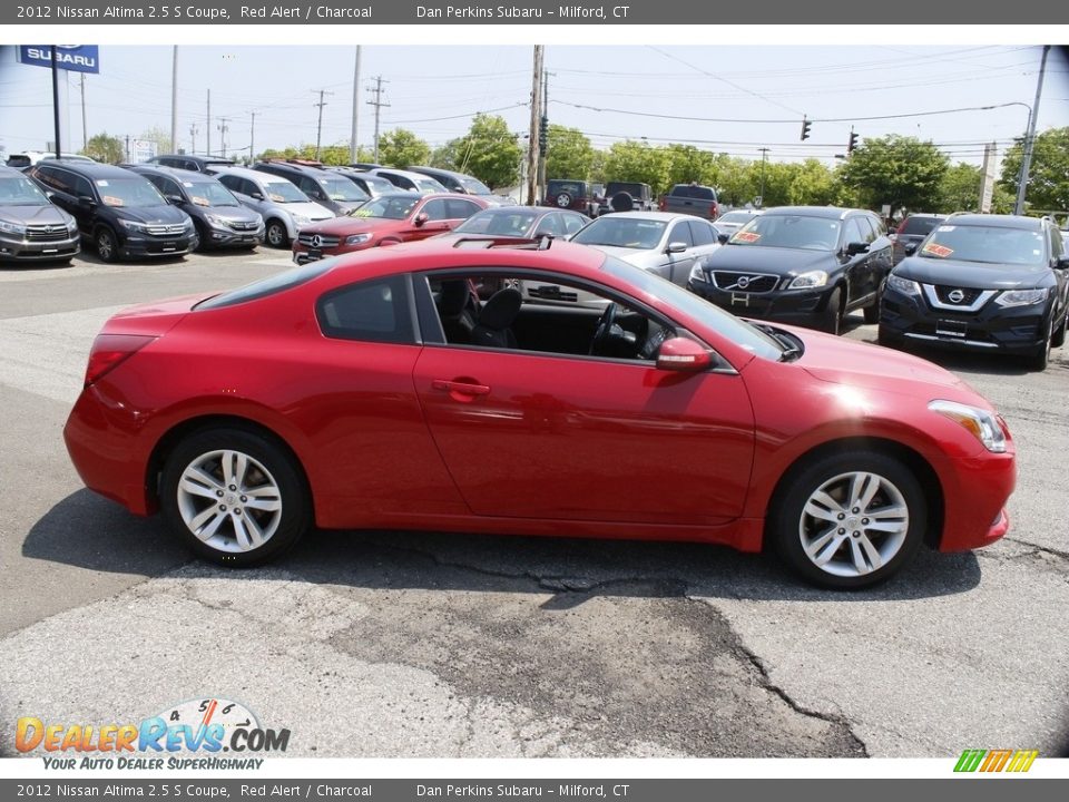 2012 Nissan Altima 2.5 S Coupe Red Alert / Charcoal Photo #4