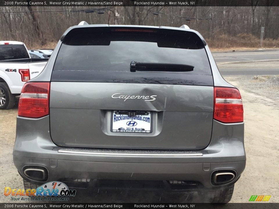2008 Porsche Cayenne S Meteor Grey Metallic / Havanna/Sand Beige Photo #5