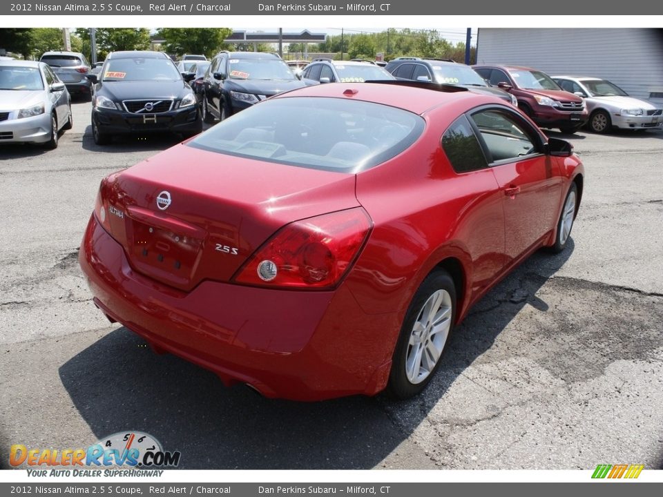 2012 Nissan Altima 2.5 S Coupe Red Alert / Charcoal Photo #5