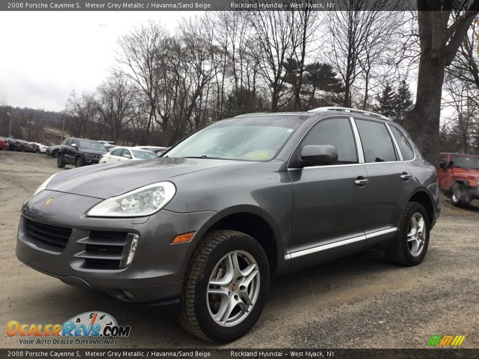 2008 Porsche Cayenne S Meteor Grey Metallic / Havanna/Sand Beige Photo #7