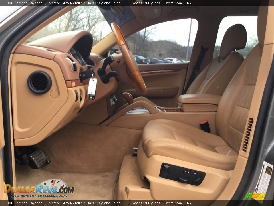 2008 Porsche Cayenne S Meteor Grey Metallic / Havanna/Sand Beige Photo #10