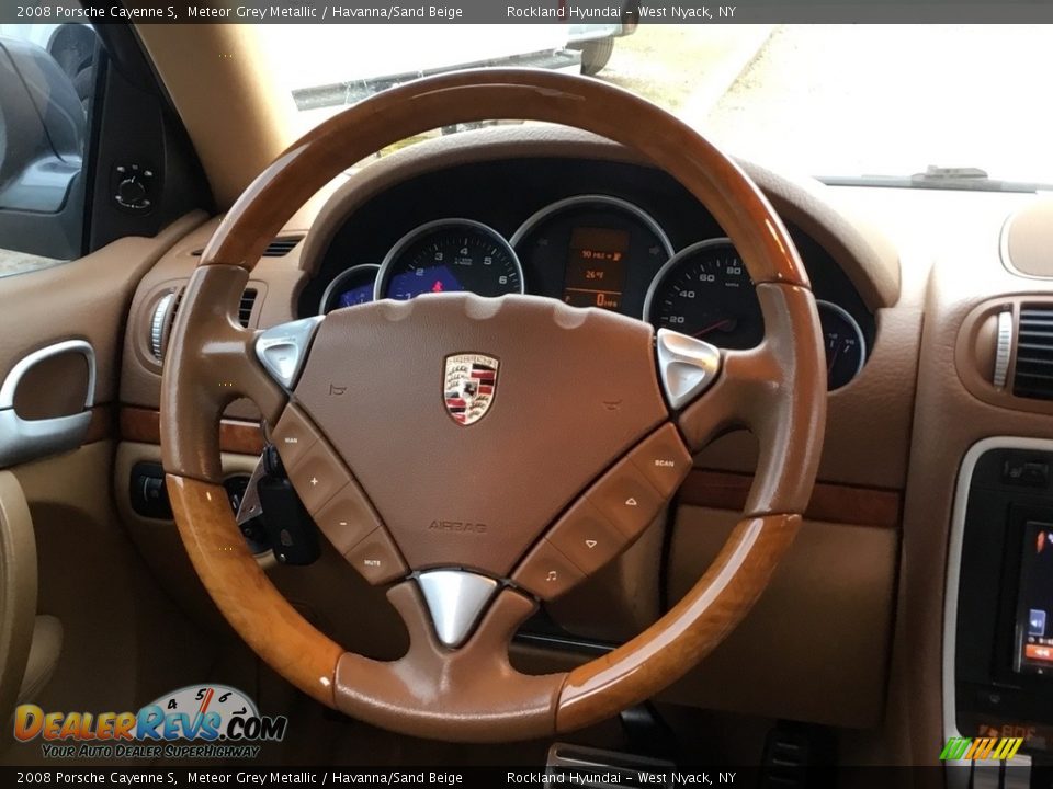 2008 Porsche Cayenne S Meteor Grey Metallic / Havanna/Sand Beige Photo #15