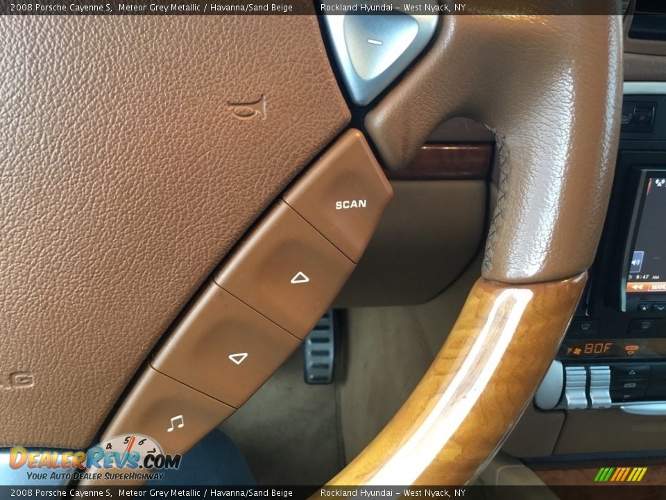 2008 Porsche Cayenne S Meteor Grey Metallic / Havanna/Sand Beige Photo #17