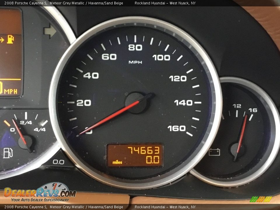 2008 Porsche Cayenne S Meteor Grey Metallic / Havanna/Sand Beige Photo #18