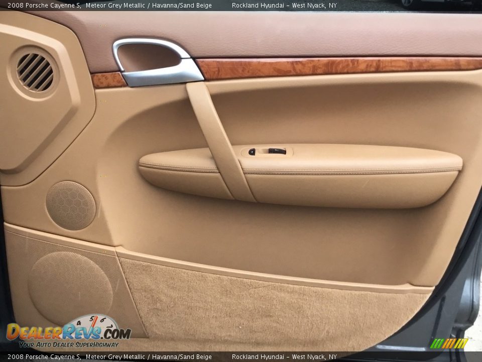 2008 Porsche Cayenne S Meteor Grey Metallic / Havanna/Sand Beige Photo #24